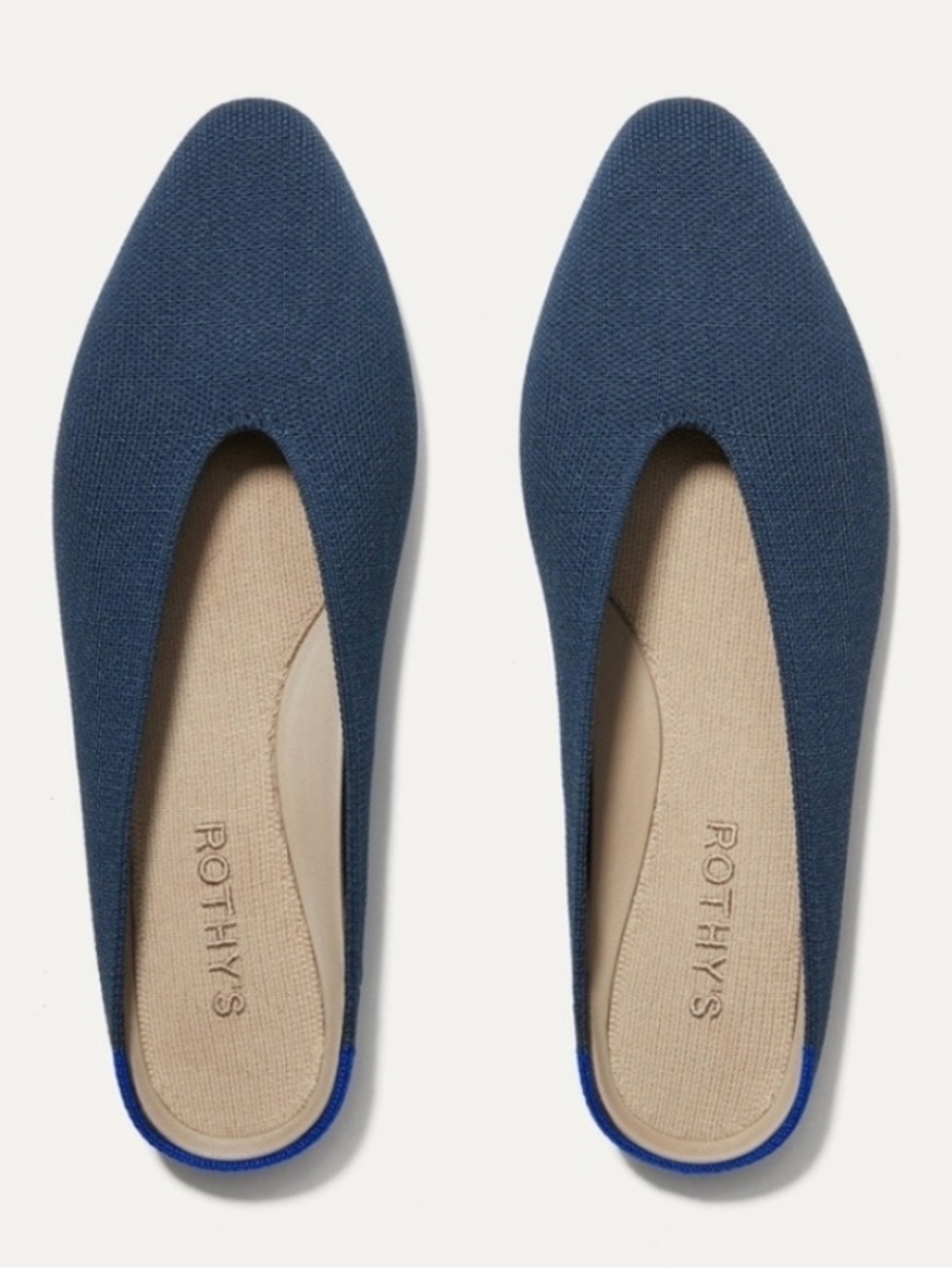 ROTHY’S, Women’s Slip-On The Almond Demi Knit Mule in Dark Navy, Size 9.5